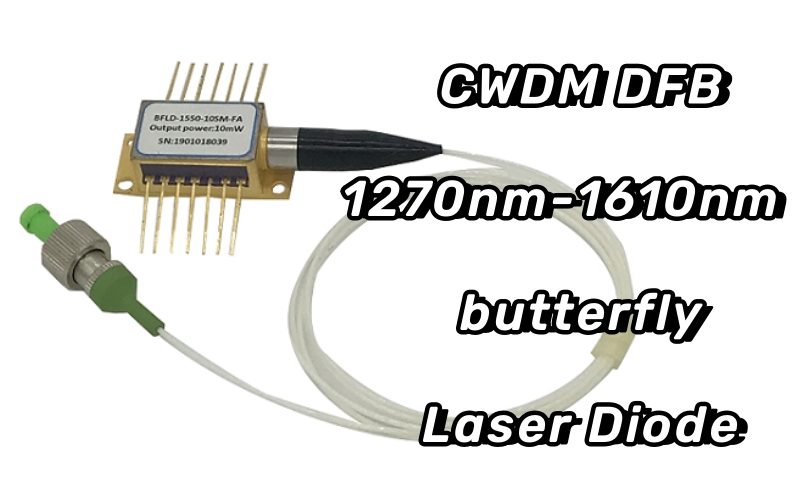Diodo láser de mariposa CWDM(1270nm-1610nm)1625nm 1650nm DFB 14PIN